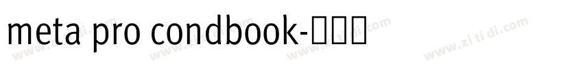 meta pro condbook字体转换